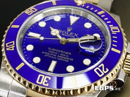 ROLEX 勞力士 Submariner 潛航者 116613LB </font> <font color=#4169e1>藍水鬼</font> 18K黃金 半金款 陶瓷錶框 116613 LB <font color=#FF0000>絕版經典烤漆面盤</font> 潛水錶 自動上鍊 40mm