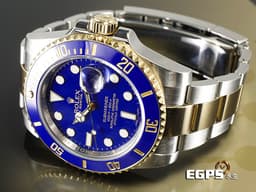 ROLEX 勞力士 Submariner 潛航者 116613LB </font> <font color=#4169e1>藍水鬼</font> 18K黃金 半金款 陶瓷錶框 116613 LB <font color=#FF0000>絕版經典烤漆面盤</font> 潛水錶 自動上鍊 40mm