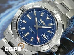 BREITLING 百年靈 Avenger Automatic 43 復仇者系列 A17318 不鏽鋼材質 <font color="#0582f5">藍色面盤</font> <font color="#FF0000">2025年保單</font> 自動上鍊 43mm