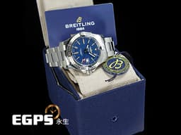 BREITLING 百年靈 Avenger Automatic 43 復仇者系列 A17318 不鏽鋼材質 <font color="#0582f5">藍色面盤</font> <font color="#FF0000">2025年保單</font> 自動上鍊 43mm