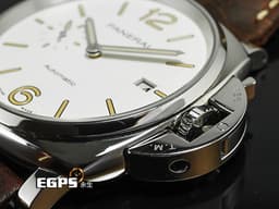 PANERAI 沛納海 LUMINOR DUE PAM1046 小秒針 PAM01046 不鏽鋼材質 <font color="#fdf2c9">白色奶油面盤 沛納海專利護橋</font> 夜光指針 <font color="#FF0000">2021年保單 台灣公司貨</font>&nbsp;自動上鍊 42mm