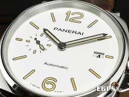PANERAI 沛納海 LUMINOR DUE PAM1046 小秒針 PAM01046 不鏽鋼材質 <font color="#fdf2c9">白色奶油面盤 沛納海專利護橋</font> 夜光指針 <font color="#FF0000">2021年保單 台灣公司貨</font>&nbsp;自動上鍊 42mm