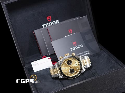 TUDOR 帝舵 BLACK BAY CHRONO S&amp;G 半金 計時碼錶 M79363N-0007 鍊帶款 79363  金色熊貓面盤，MT5813自製機芯，2025年新式保卡 自動上鍊 41mm