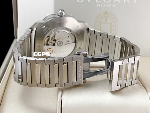 BVLGARI 寶格麗 OCTO ROMA 102856 不鏽鋼材質 藍色面盤 八角形多稜角設計錶圈 鍊帶款 2019年保卡 台灣公司貨 自動上鍊 41mm