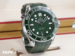 OMEGA 歐米茄 Seamaster 海馬系列 21032422010001 <font color="#008800">綠海馬 綠色面盤、綠色陶瓷錶圈</font> 同軸擒縱 <font color="#FF0000">2025年保單</font> 排氦氣閥 潛水錶 自動上鍊 42mm