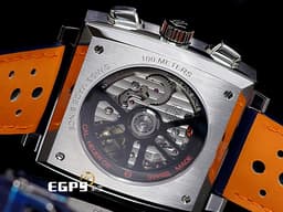 TAG HEUER 豪雅 MONACO 摩納哥 GULF特別版腕錶 CBL2115.FC6494 不鏽鋼材質 <font color="#f98501">GULF線條&nbsp;</font><font color="#05f0f0">藍色放射性太陽紋面盤&nbsp;</font> 計時碼錶&nbsp;<font color="#FF0000">2023年保卡&nbsp;</font>自動上鍊 39mm