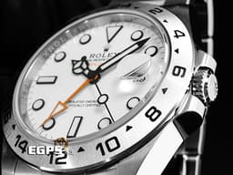 ROLEX 勞力士 Explorer II 蠔式 探險家二號 226570 <font color=#F0F0F0>白色面盤</font> 探二 <font color=#ffa500>橘色兩地時間指針</font> GMT 不鏽鋼 <font color=#FF0000>新式3285機芯 2023年新式保卡</font> 自動上鍊 42mm