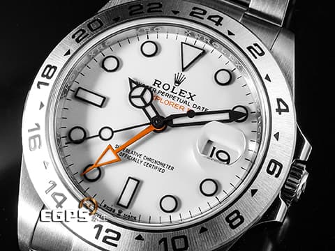 ROLEX 勞力士 Explorer II 蠔式 探險家二號 226570 白色面盤 探二 橘色兩地時間指針 GMT 不鏽鋼 新式3285機芯 2025年新式保卡 自動上鍊 42mm