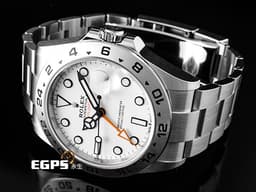 ROLEX 勞力士 Explorer II 蠔式 探險家二號 226570 <font color=#F0F0F0>白色面盤</font> 探二 <font color=#ffa500>橘色兩地時間指針</font> GMT 不鏽鋼 <font color=#FF0000>新式3285機芯 2025年新式保卡</font> 自動上鍊 42mm