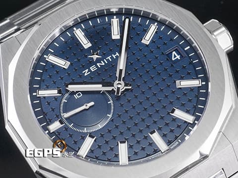 ZENITH 真力時 DEFY Skyline 碟飛 03.9300.3620/51.I001 不鏽鋼材質 四芒星藍色面盤 附原廠膠帶 快拆錶帶&nbsp;2023年保卡 自動上鍊 41mm