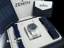 ZENITH 真力時 DEFY Skyline 碟飛 03.9300.3620/51.I001 不鏽鋼材質 <font color="#0582f5">四芒星藍色面盤 附原廠膠帶 快拆錶帶</font>&nbsp;<font color="#FF0000">2023年保卡 </font>自動上鍊 41mm
