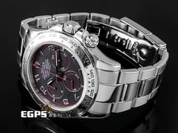 ROLEX 勞力士 Daytona 迪通拿 116509 18K白金材質 鍊帶款<font color=#FFFF33>
重溫賽車夢~ 熱血再起~ 傳奇經典的絕版賽車面~ 男人的浪漫情懷~ </font> <font color=#FF0000> 經典黑色賽車面盤 視距儀刻度錶圈 防偽內圈 </font> 自動上鍊 40mm