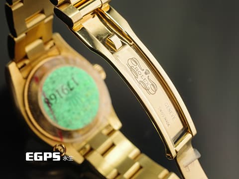 ROLEX 勞力士 Lady-Datejust 179168G 黃K金材質 179168 G 藍色太陽紋放色面盤  原廠鑽石時標 配件齊全 稀有的勞力士紅色錶盒~~膠膜未撕~~ 自動上鍊 26mm