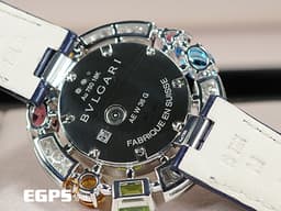 BVLGARI 寶格麗 Allegra系列 彩寶 103499 18K白金材質&nbsp;<font color="#05f0f0">原廠繽紛寶石華麗美鑽 珍珠母貝面盤</font> <font color="#ff00ff">絕美艷麗 貴婦名媛專用首選 亮麗七炫彩色寶石錶圈</font> <font color="#FF0000">2026年保卡 官方訂價：約1,124,000元</font>&nbsp;石英機芯 36mm
