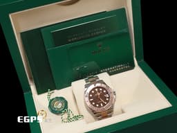 ROLEX 勞力士 Yacht-Master 37 蠔式 遊艇名仕型 268621 <font color="#D2691E">巧克力色面盤</font> 中型 玫瑰金 半金款 <font color="#FF0000">2025年新式保卡</font> 自動上鍊 37mm