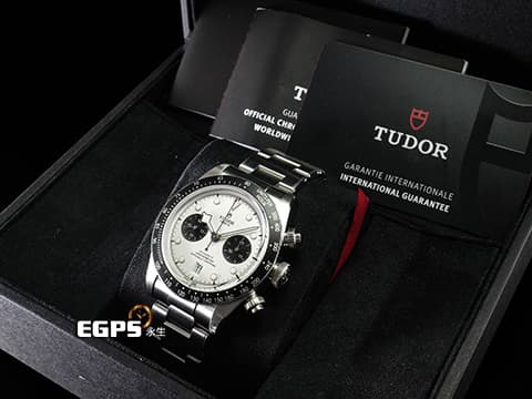 TUDOR 帝舵 Heritage Black Bay Chrono 79360N 碧灣 計時碼錶 2024年保卡、最熱門、最搶手的白熊貓面盤，MT5813自製機芯 自動上鍊 41mm