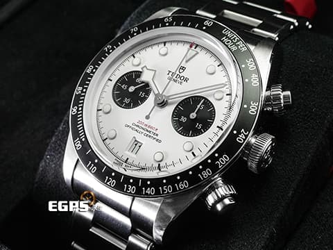TUDOR 帝舵 Heritage Black Bay Chrono 79360N 碧灣 計時碼錶 2025年保卡、最熱門、最搶手的白熊貓面盤，MT5813自製機芯 自動上鍊 41mm