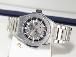 HUBLOT 宇舶 INTEGRATED 一體式TIME ONLY 鈦金腕錶 鈦金屬 456.NX.0170.NX <font color="#FF0000">鏤空面盤 2023年保單</font> 自動上鍊 40mm