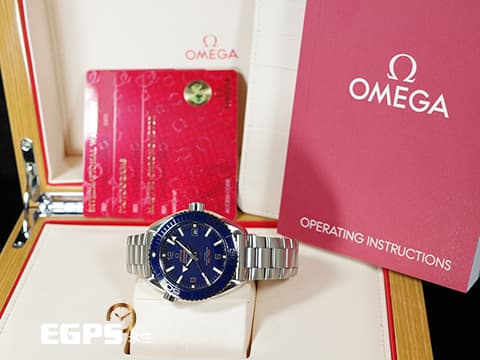 OMEGA 歐米茄 Seamaster Planet Ocean 600 海馬 21530442103001 藍色陶瓷錶圈、面盤 同軸擒縱 2023年保單 排氦氣閥 潛水錶 自動上鍊 43.5mm