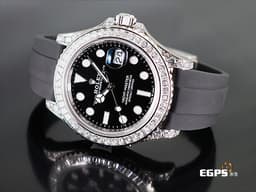 ROLEX 勞力士 Yacht-Master 遊艇名仕型 226679TBR 黑色面盤<font color="#FFFF33"> 勞力士停產隱藏版</font> <font color="#FF0000"><font color="#00D6D6"> 18K白金材質 原廠鑲嵌鑽石錶圈&nbsp;</font>2023年保卡&nbsp;<font color="#FFFF33">大顆的頂級遊艇</font> </font> 42mm