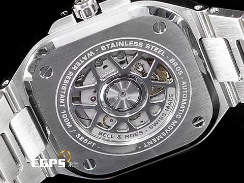 Bell &amp; Ross 柏萊士 Urban系列 BR-05 GMT White 不鏽鋼 BR05G-SI-ST 兩地時間  2026年保單&nbsp;自動上鍊 41mm