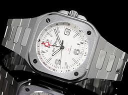 Bell &amp; Ross 柏萊士 Urban系列 BR-05 GMT White 不鏽鋼 BR05G-SI-ST 兩地時間 <font color="#FF0000"> 2026年保單</font>&nbsp;自動上鍊 41mm