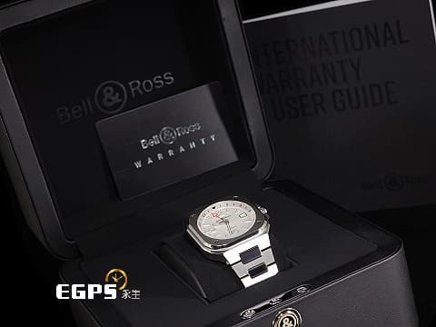 Bell &amp; Ross 柏萊士 Urban系列 BR-05 GMT White 不鏽鋼 BR05G-SI-ST 兩地時間  2026年保單&nbsp;自動上鍊 41mm