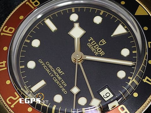 TUDOR 帝舵 Black Bay GMT S&amp;G 碧灣 GMT 兩地時間 79833MN-0001 復古 雪花針 79833 沙士圈 18K黃金 半金款 2025年保卡 潛水錶 自動上鍊 41mm