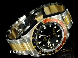 TUDOR 帝舵 Black Bay GMT S&G 碧灣 GMT 兩地時間 79833MN-0001 復古 雪花針 79833 <font color=#984B4B>沙士圈</font> 18K黃金 半金款 <font color=#FF0000>2025年保卡</font> 潛水錶 自動上鍊 41mm