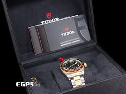 TUDOR 帝舵 Black Bay GMT S&G 碧灣 GMT 兩地時間 79833MN-0001 復古 雪花針 79833 <font color=#984B4B>沙士圈</font> 18K黃金 半金款 <font color=#FF0000>2025年保卡</font> 潛水錶 自動上鍊 41mm
