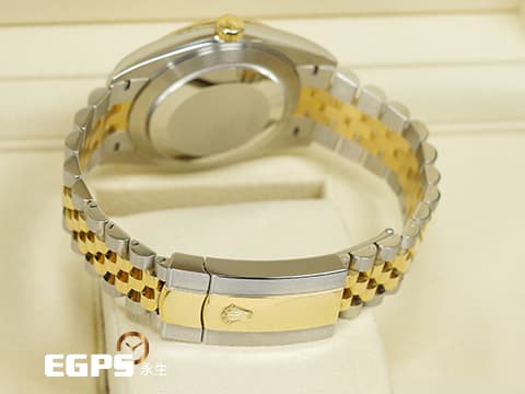 ROLEX 勞力士 Datejust 41 蠔式日誌型 126333 皇帝金面盤&nbsp;18K黃金 半金款 DJ41 經典三角坑紋錶圈 2017年台灣公司貨 紀念型（Jubilee）五銖錶帶 自動上鍊 41mm