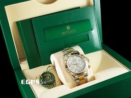 ROLEX 勞力士 Cosmograph Daytona 宇宙計時型 迪通拿 116503NG<font color="#FF0000">&nbsp;</font><font color="#96d8e8">絕版停產錶款 白色珍珠貝母面盤 原廠鑽石時標</font>&nbsp;計時碼表 <font color="#f9e87b">18K黃金材質 半金款</font> 賽車錶&nbsp;<font color="#ff0000">2021年保卡</font><font color="#ff0000">&nbsp;</font>自動上鏈 40mm