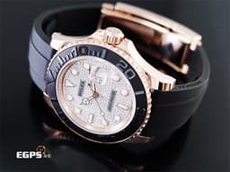 ROLEX 勞力士 Yacht-Master 40 蠔式 遊艇名仕型 126655 Pave <font color="#cadff0">原廠鑲鑽 滿天星面盤</font> 永恆玫瑰金 刻度陶瓷錶圈 <font color="#FF0000">2023年保單 新款3235機芯 Glidelock快調延展錶扣</font> 自動上鍊 40mm