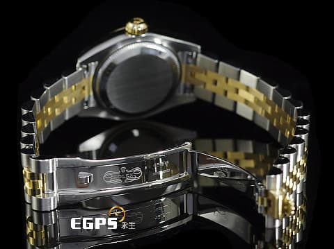 ROLEX 勞力士 Lady DateJust 179173G 蠔式日誌型&nbsp;DJ26 經典三角坑紋錶圈 半金款 18K黃金材質 鑽石時標&nbsp;香檳金色面盤 自動上鍊 26mm