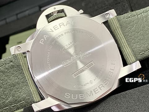 PANERAI 沛納海 LUMINOR SUBMERSIBLE PAM1287 PAM001287 三日鍊 不銹鋼 PAM1287 漸層綠色面盤 綠色陶瓷外圈&nbsp;2024年保卡&nbsp;潛水錶 自動上鍊 44mm