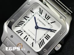 CARTIER 卡地亞 Santos 100 de Cartier 山度士 WSSA0029 中型款 <font color="#70cce1">藍色劍形指針 最新款快拆式錶帶</font> <font color="#ff0000"> 2024年保卡 </font> 自動上鍊 35.1mm