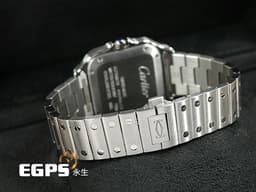 CARTIER 卡地亞 Santos 100 de Cartier 山度士 WSSA0029 中型款 <font color="#70cce1">藍色劍形指針 最新款快拆式錶帶</font> <font color="#ff0000"> 2024年保卡 </font> 自動上鍊 35.1mm