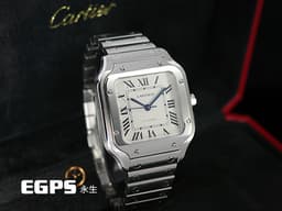 CARTIER 卡地亞 Santos 100 de Cartier 山度士 WSSA0029 中型款 <font color="#70cce1">藍色劍形指針 最新款快拆式錶帶</font> <font color="#ff0000"> 2024年保卡 </font> 自動上鍊 35.1mm