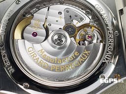 Girard Perregaux 芝柏 GP錶 Laureato 42 桂冠系列 81010 <font color="#4169e1">藍色巴黎飾釘紋面盤</font> 大三針 經典 八角形錶圈 81010-11-431-11A 不鏽鋼 <font color="#FF0000">2026年保卡</font>&nbsp;自動上鍊 42mm