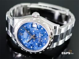 ROLEX 勞力士 Datejust 31 DJ31 經典 蠔式日誌型 278344RBR 不鏽鋼&amp;18K白金鋼材質&nbsp;<font color="#77DDFF">天藍色花朵圖案面盤鑲24顆鑽石</font> <font color="#05f0f0">原廠圓拱形鑲鑽錶圈</font><font color="#FF0000"> 2023年新式保卡</font> 自動上鍊 31mm