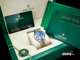 ROLEX 勞力士 Datejust 31 DJ31 經典 蠔式日誌型 278344RBR 不鏽鋼&amp;18K白金鋼材質&nbsp;<font color="#77DDFF">天藍色花朵圖案面盤鑲24顆鑽石</font> <font color="#05f0f0">原廠圓拱形鑲鑽錶圈</font><font color="#FF0000"> 2023年新式保卡</font> 自動上鍊 31mm