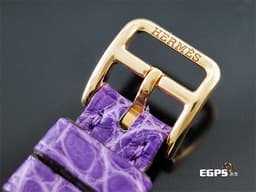 HERMES 愛馬仕 Cape Cod Nantucket系列 <font color="#FFE6D9">18K玫瑰金材質 玫瑰金色指針 </font> 白色珍珠母貝面盤 NA2.271.213 <font color="#FF0000">原廠鑲嵌56顆頂級天然美鑽外框</font>&nbsp;石英腕錶 20x27mm