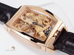 CORUM 崑崙 Golden Bridge Dragon & Phoenix 金橋 龍鳳呈祥  B113/02615 玫瑰金材質 <font color=#FF0000> 心想事成，好運龍總來 新錶參考訂價：3,940,000元 </font> 手上鍊機芯 51x34mm