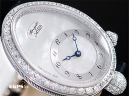 BREGUET 寶璣 Reine de Naples 那不勒斯 8928 皇后鑽錶 18K白金材質 貝殼面盤 自動上鍊 原鑲鑽錶 25x33mm