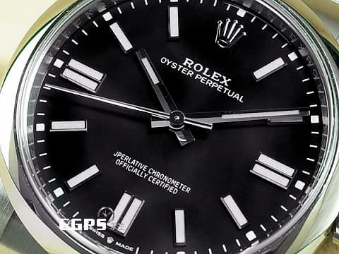 ROLEX 勞力士 Oyster Perpetual 41 蠔式恆動型 124300 亮黑色面盤 OP41 大三針 不鏽鋼 2025年保卡&nbsp;自動上鍊 41mm