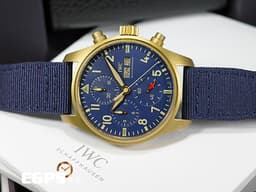 IWC 萬國錶 Pilot`s Chronograph 飛行員 <font color=#FFD700>青銅材質</font> 計時碼表 IW388109 <font color=#4169e1>藍色面盤</font> 飛行錶 <font color=#FF0000>2024年保單</font> 自動上鍊 41mm