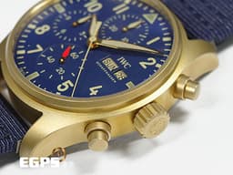 IWC 萬國錶 Pilot`s Chronograph 飛行員 <font color=#FFD700>青銅材質</font> 計時碼表 IW388109 <font color=#4169e1>藍色面盤</font> 飛行錶 <font color=#FF0000>2024年保單</font> 自動上鍊 41mm