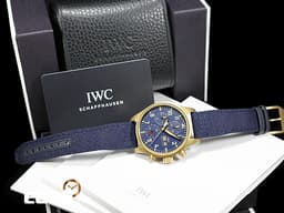 IWC 萬國錶 Pilot`s Chronograph 飛行員 <font color=#FFD700>青銅材質</font> 計時碼表 IW388109 <font color=#4169e1>藍色面盤</font> 飛行錶 <font color=#FF0000>2024年保單</font> 自動上鍊 41mm