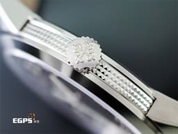 PATEK PHILIPPE 百達翡麗 PP錶 CALATRAVA系列 5226 白金材質 5226G-001 簡約大三針 <font color="#33CCFF">品味獨特風格的 炭灰漸層色不規則紋理面盤 </font> 錶身搭配亮麗巴黎釘紋錶殼<font color="#FF0000"> 2024年保單&nbsp;</font>自動上鍊 40mm