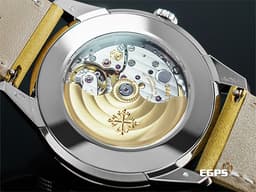 PATEK PHILIPPE 百達翡麗 PP錶 CALATRAVA系列 5226 白金材質 5226G-001 簡約大三針 <font color="#33CCFF">品味獨特風格的 炭灰漸層色不規則紋理面盤 </font> 錶身搭配亮麗巴黎釘紋錶殼<font color="#FF0000"> 2024年保單&nbsp;</font>自動上鍊 40mm